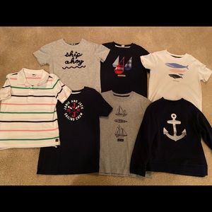 Boys lot of 7 Janie and Jack size 6 shirts